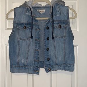 Mini Hooded Jean Jacket